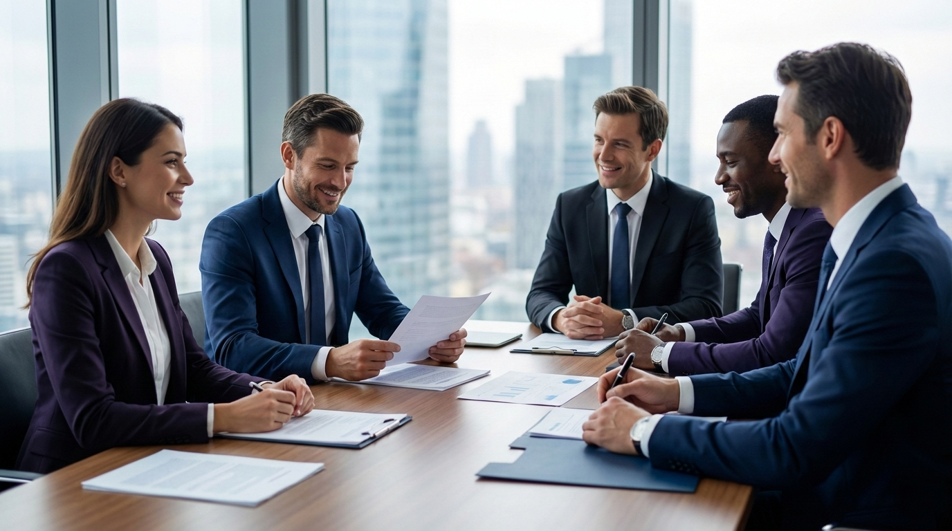 Professional meeting in a modern office